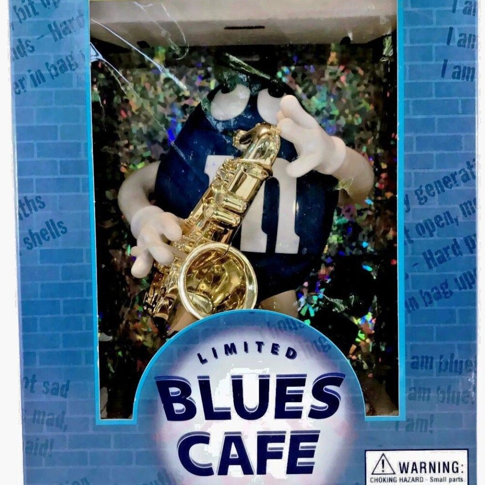 M & M 'S Limited Blues Cafe Edition Cafe Dispenser Collector Series